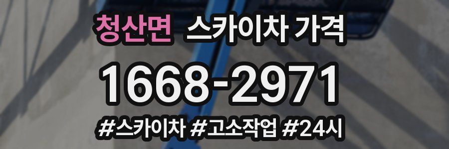 청산면 스카이차 가격