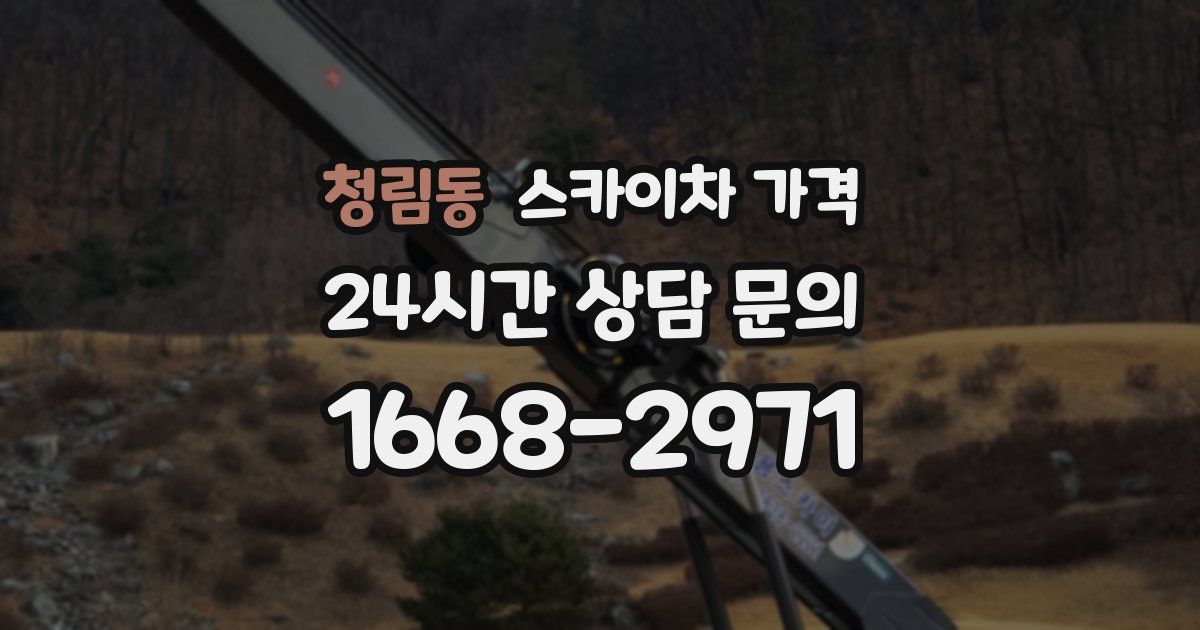 청림동 스카이차 가격