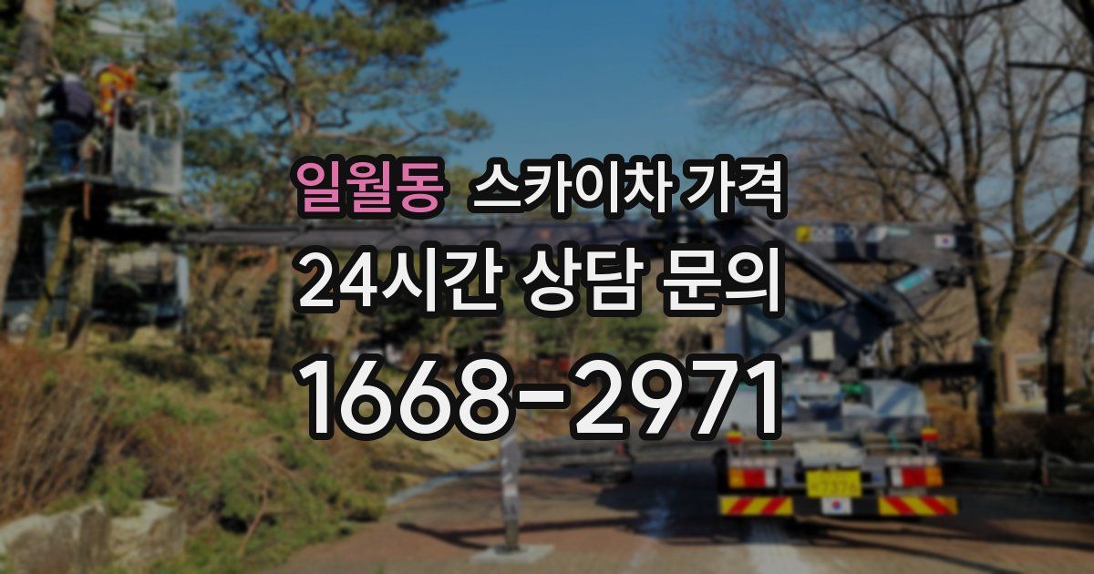 일월동 스카이차 가격