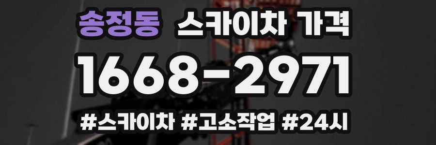 송정동 스카이차 가격