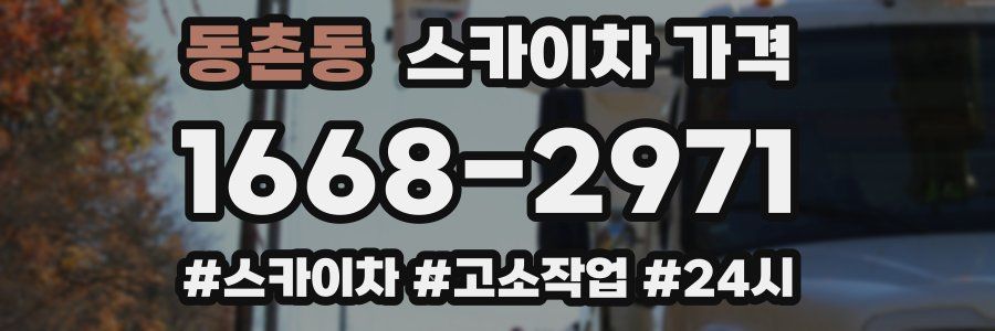 동촌동 스카이차 가격