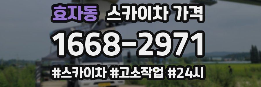 효자동 스카이차 가격