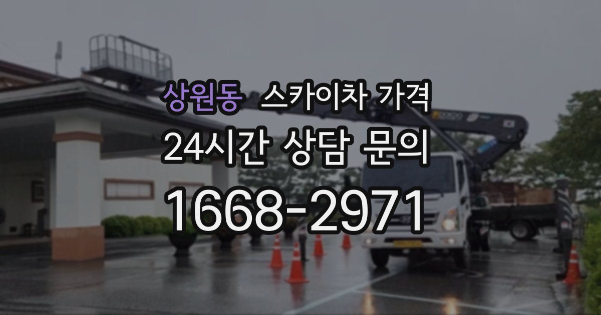 상원동 스카이차 가격