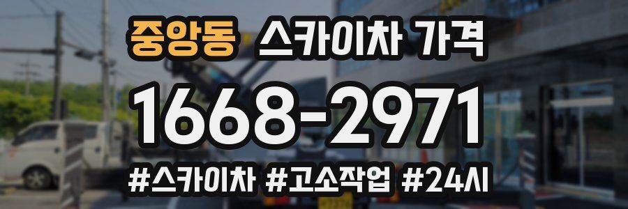 중앙동 스카이차 가격