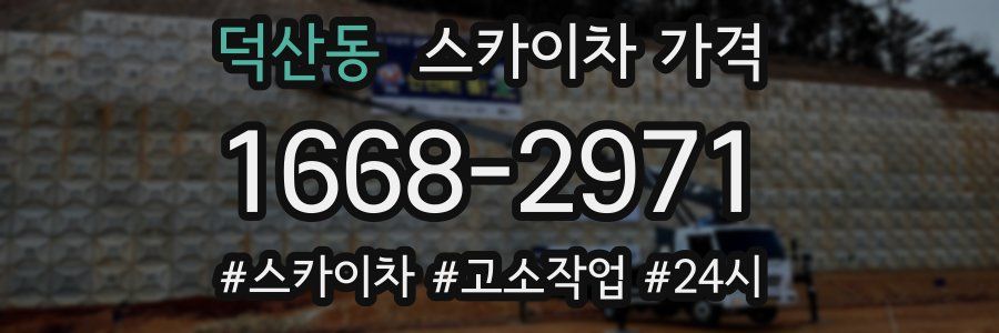 덕산동 스카이차 가격