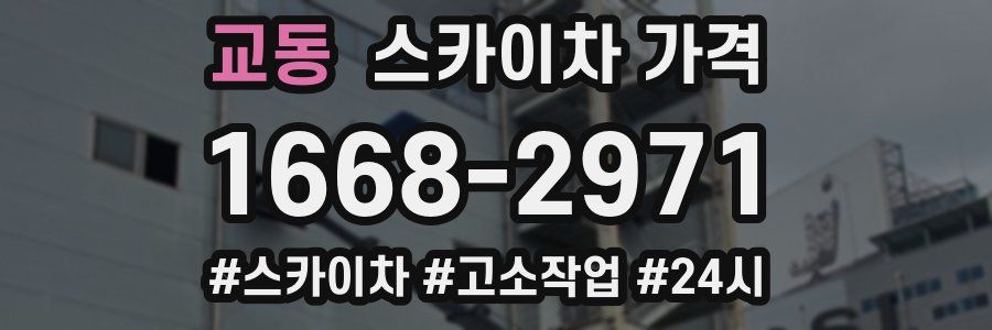 교동 스카이차 가격