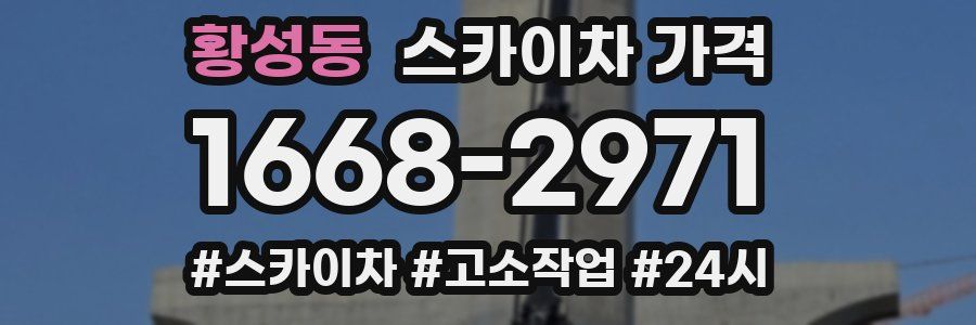 황성동 스카이차 가격