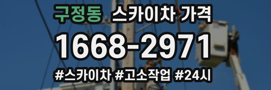 구정동 스카이차 가격