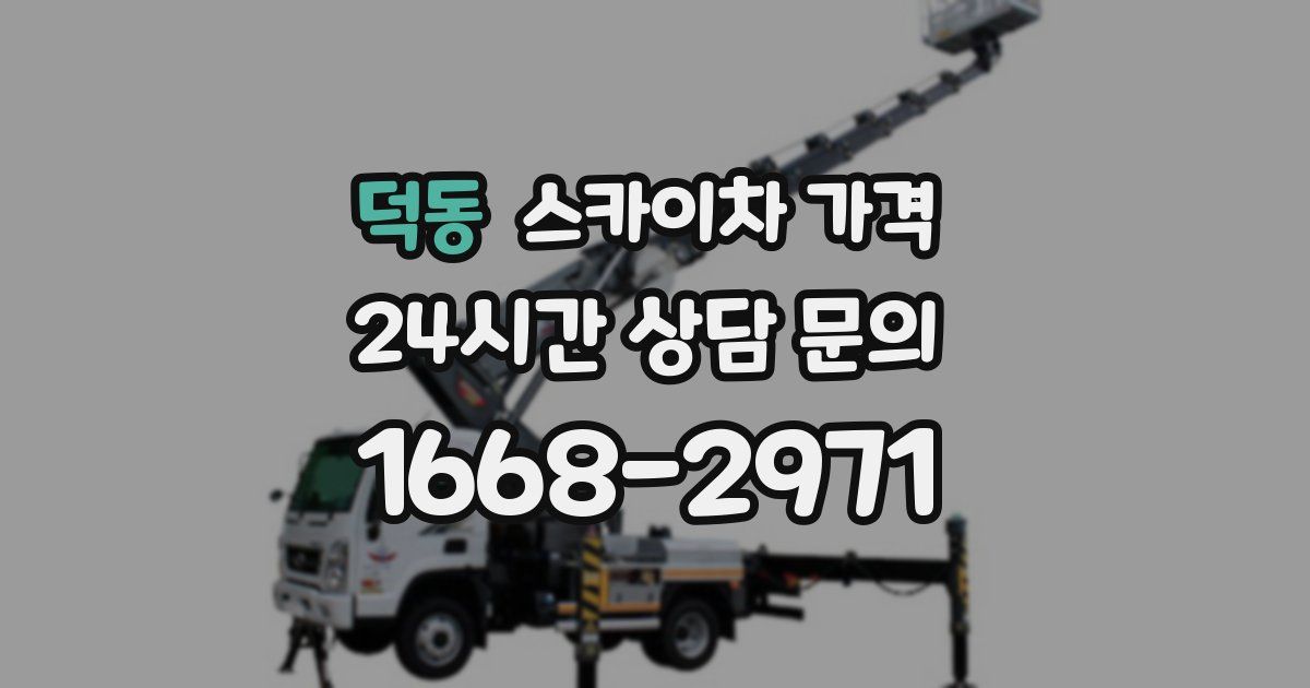 덕동 스카이차 가격