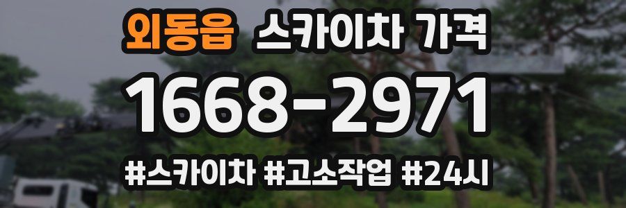 외동읍 스카이차 가격
