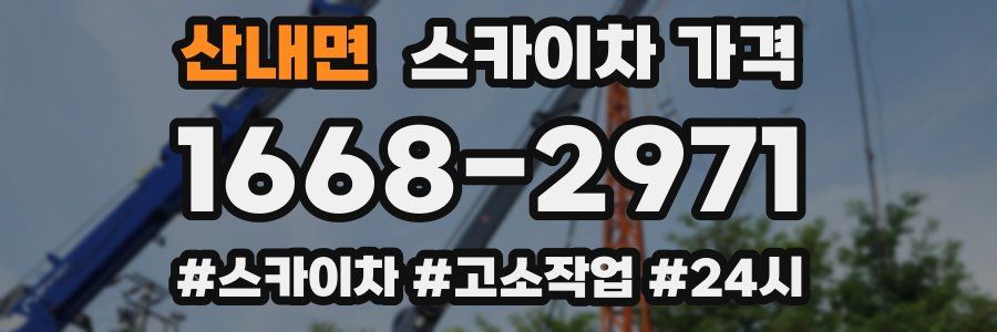 산내면 스카이차 가격