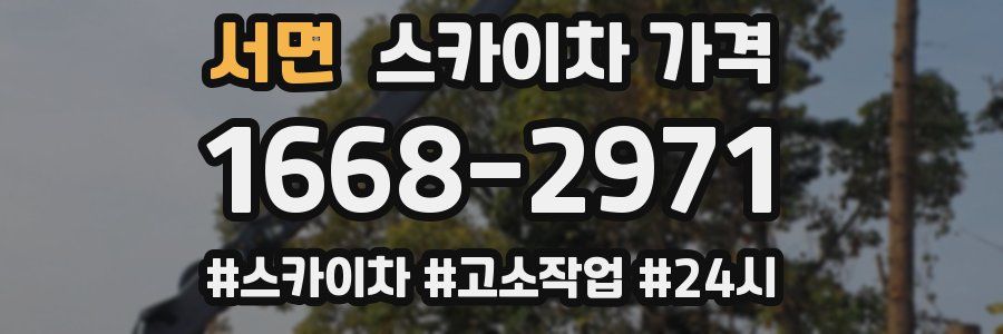 서면 스카이차 가격