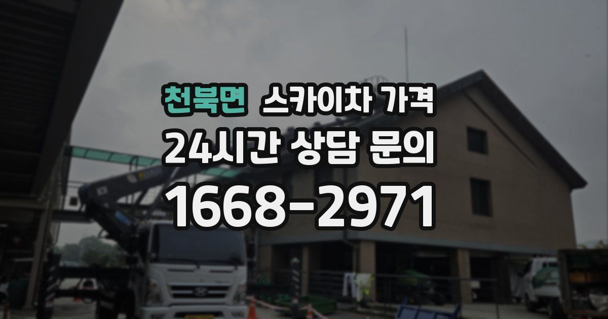 천북면 스카이차 가격