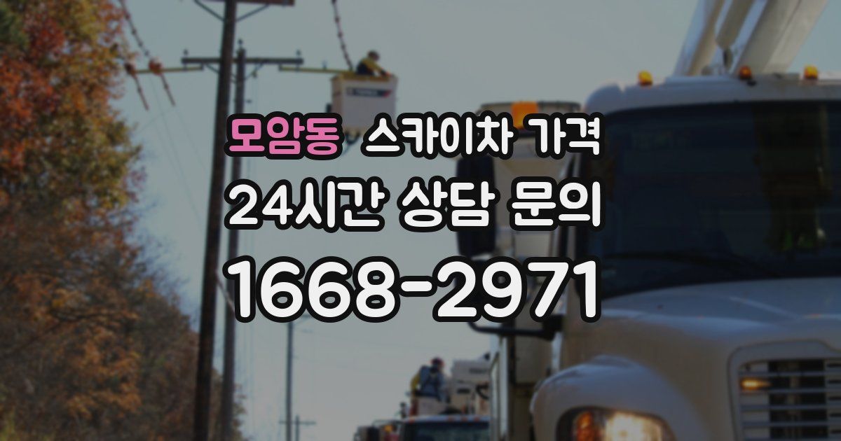 모암동 스카이차 가격