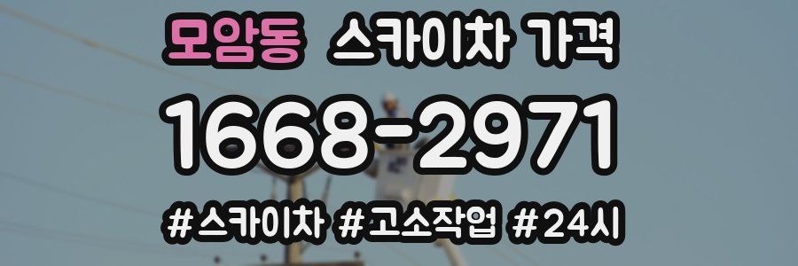 모암동 스카이차 가격