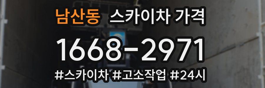 남산동 스카이차 가격