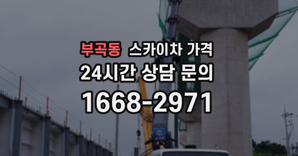 부곡동 스카이차 가격