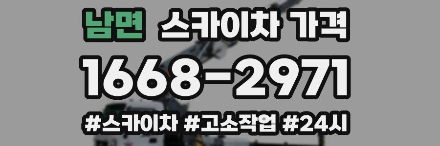 남면 스카이차 가격