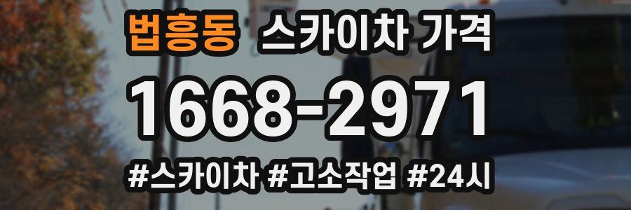 법흥동 스카이차 가격