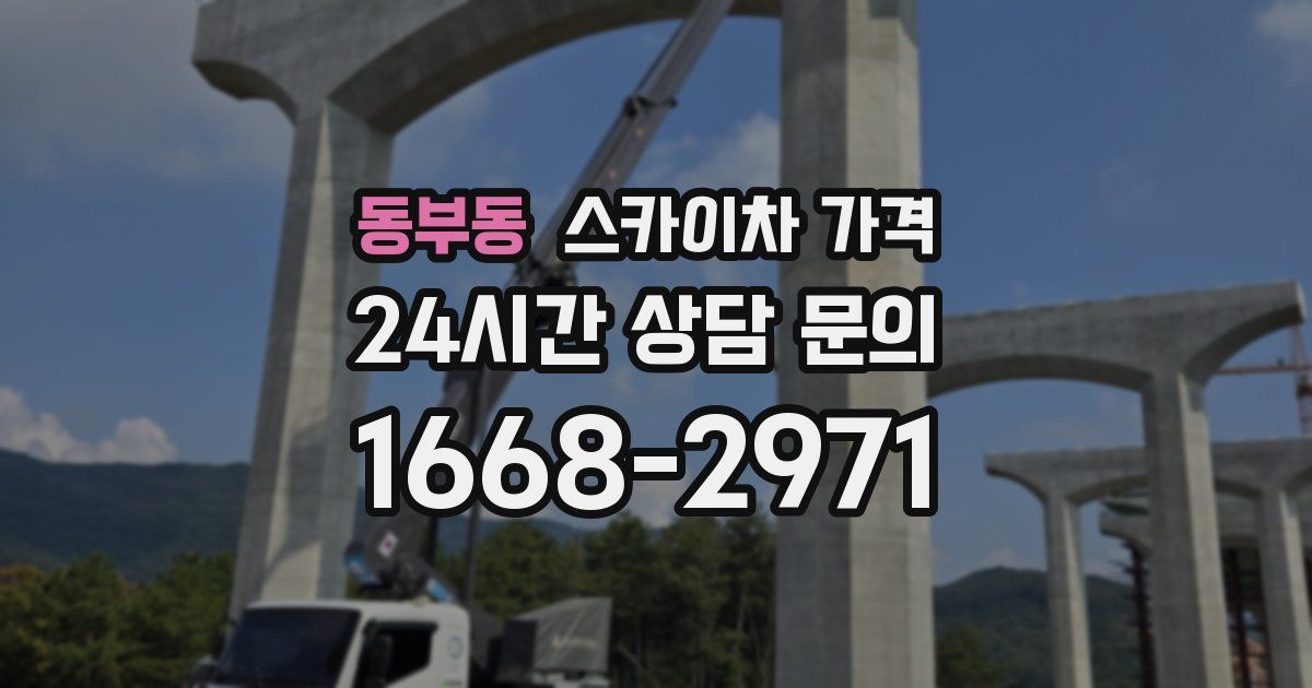 동부동 스카이차 가격