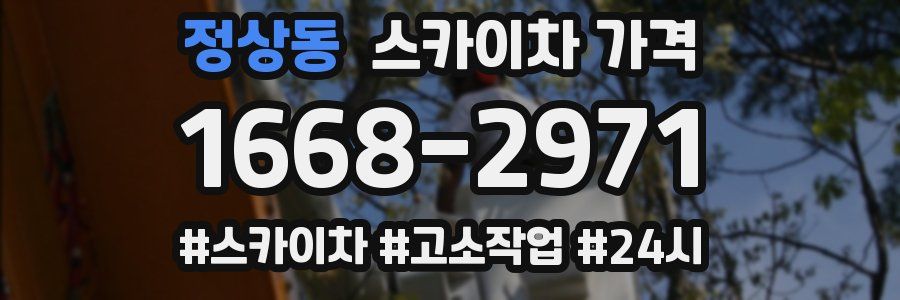 정상동 스카이차 가격