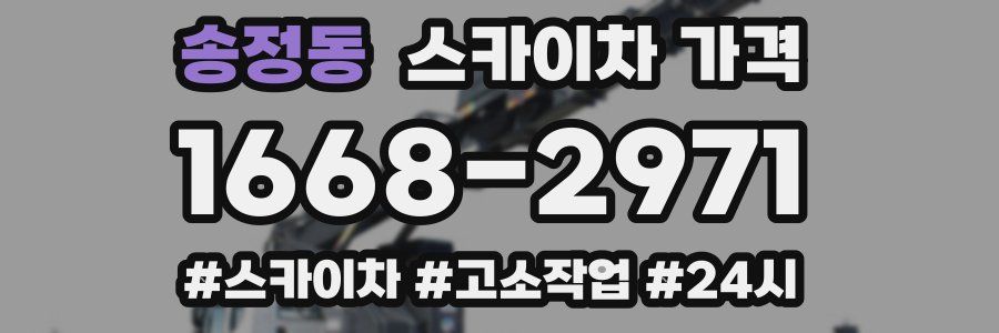 송정동 스카이차 가격