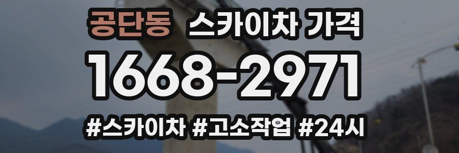 공단동 스카이차 가격
