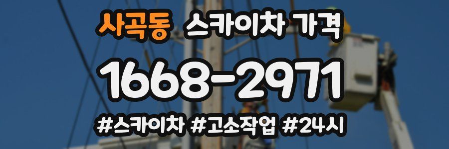 사곡동 스카이차 가격