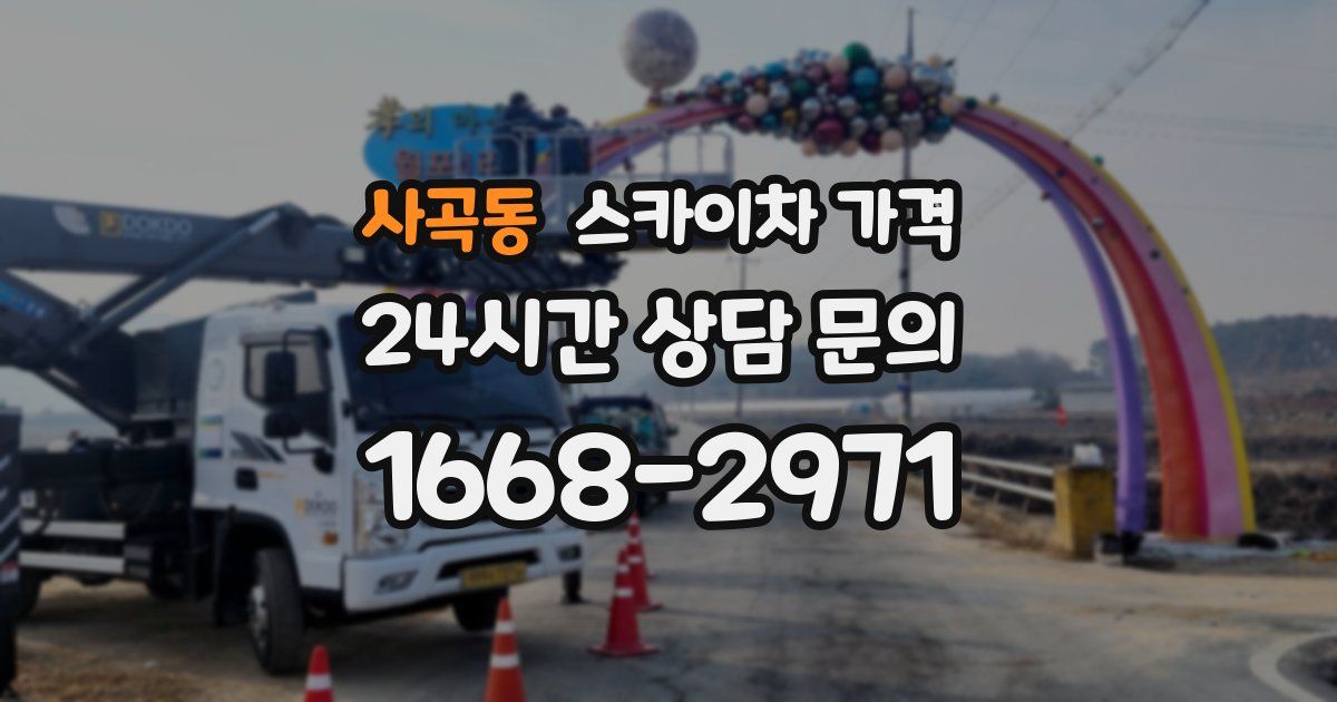 사곡동 스카이차 가격