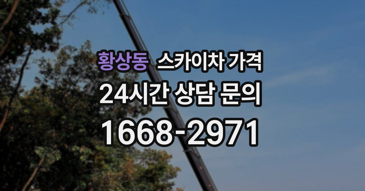 황상동 스카이차 가격