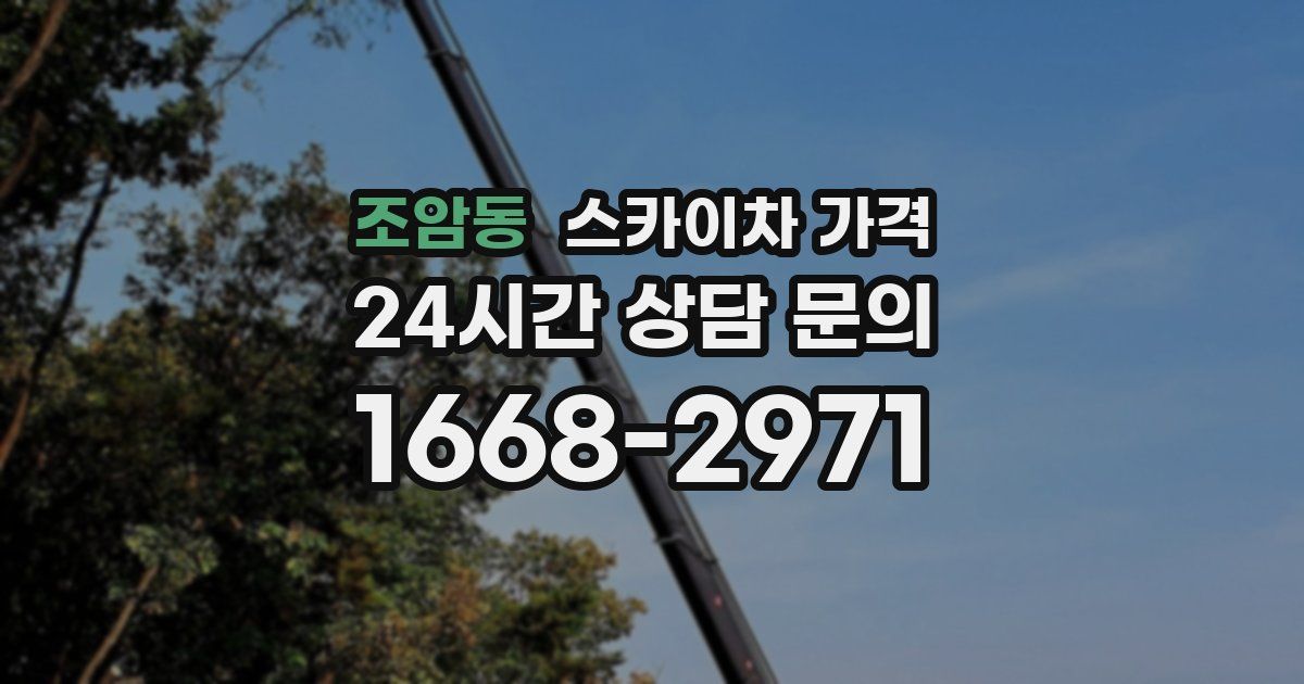 조암동 스카이차 가격