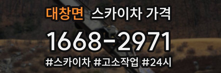 대창면 스카이차 가격