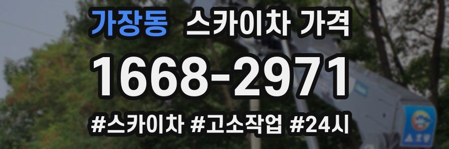 가장동 스카이차 가격