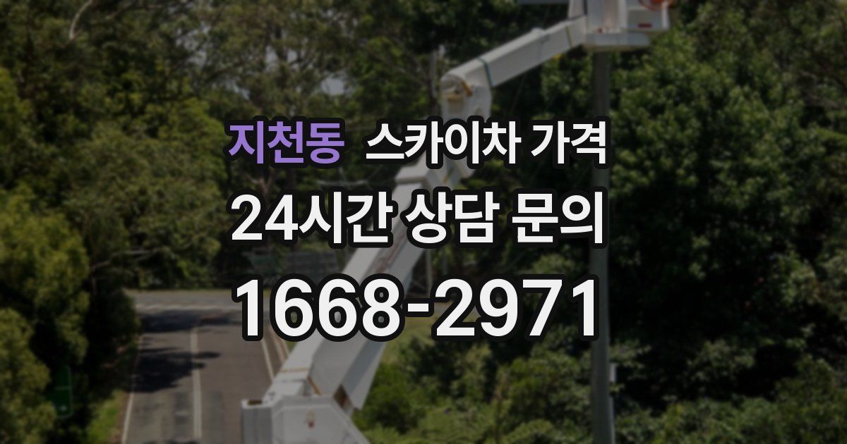 지천동 스카이차 가격