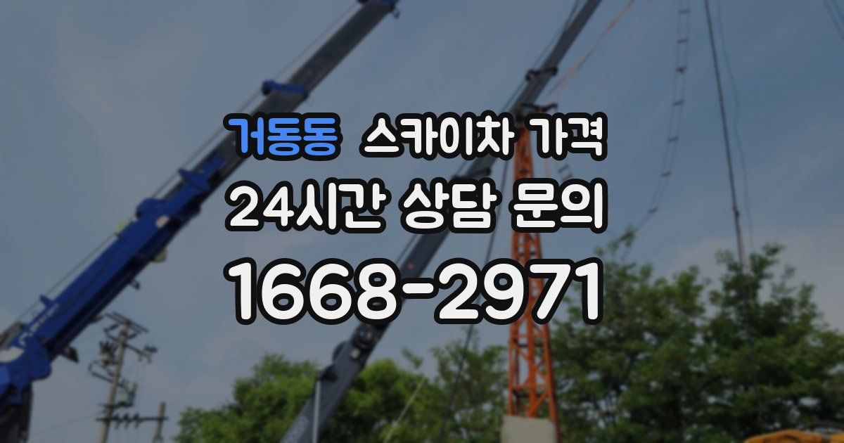 거동동 스카이차 가격