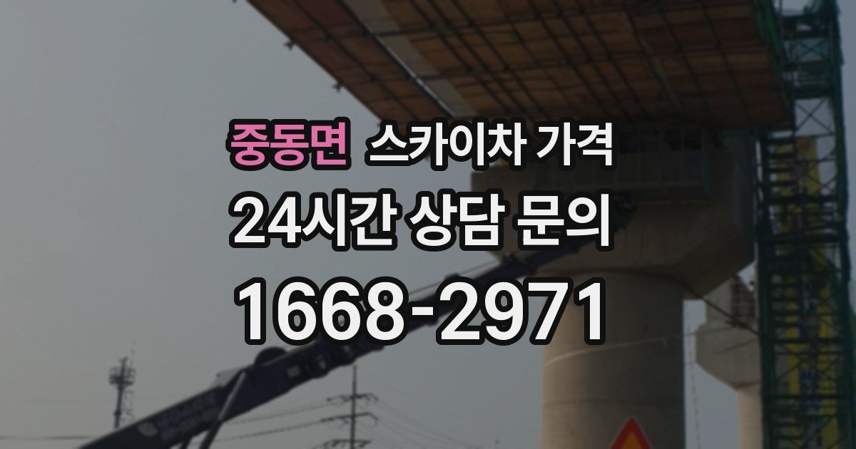 중동면 스카이차 가격