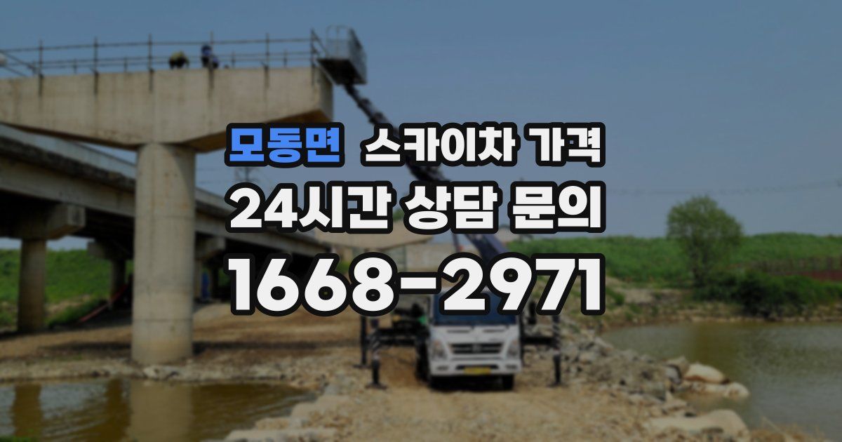 모동면 스카이차 가격