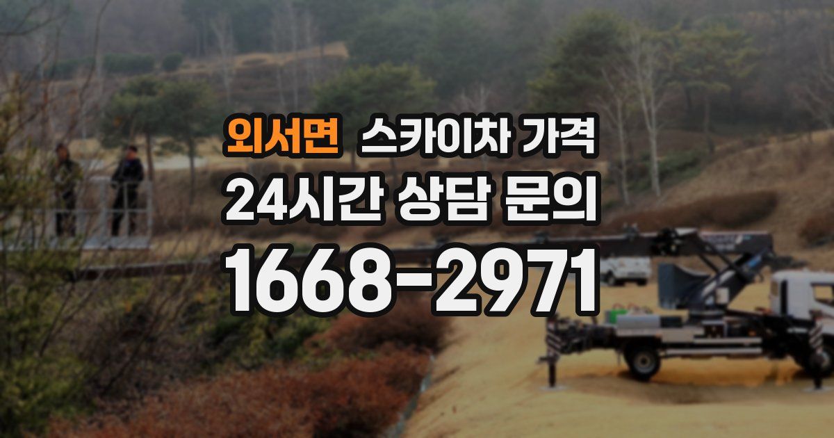 외서면 스카이차 가격