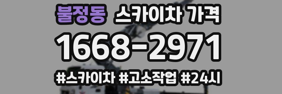 불정동 스카이차 가격