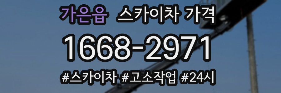 가은읍 스카이차 가격