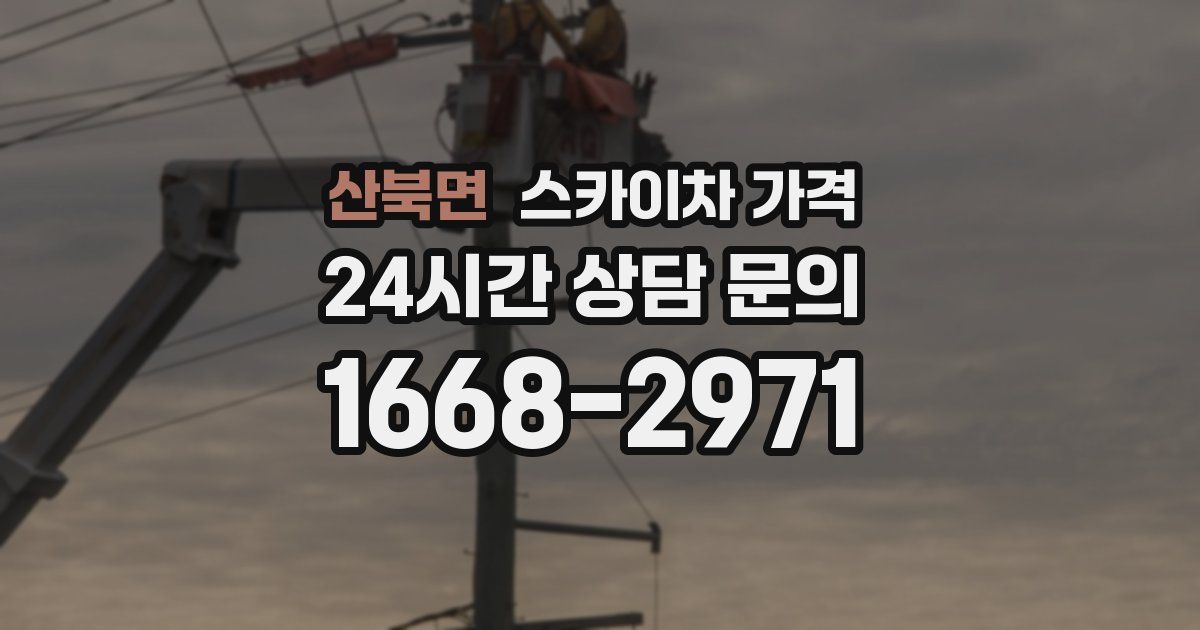 산북면 스카이차 가격