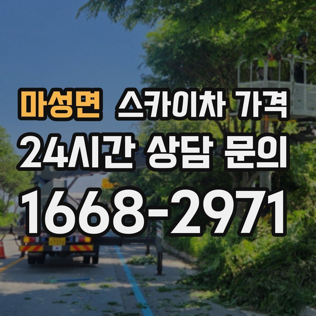 마성면 스카이차 가격 안전 펜스·통제 구역이 필요한 경우