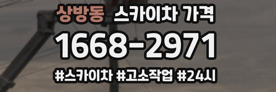 상방동 스카이차 가격