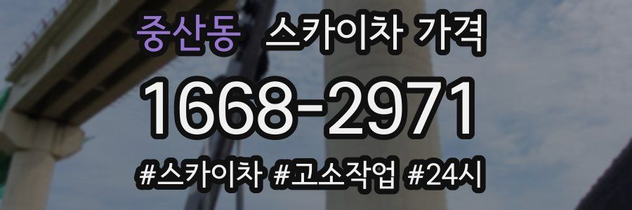 중산동 스카이차 가격