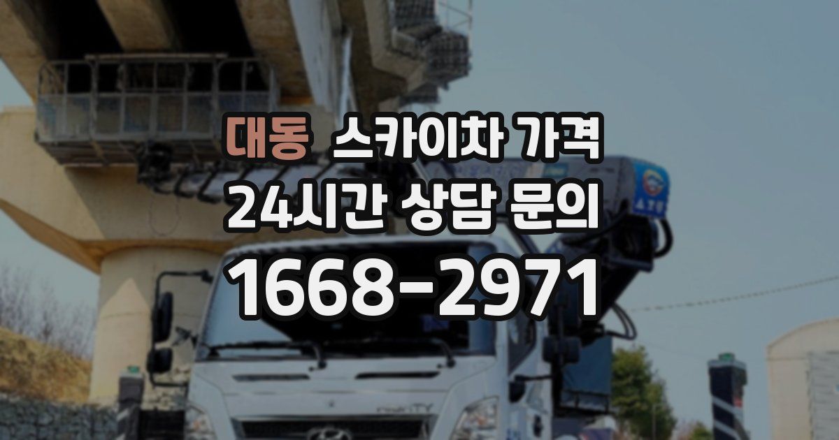 대동 스카이차 가격