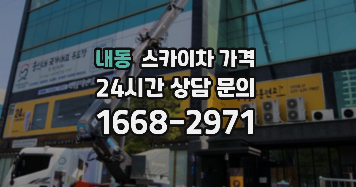 내동 스카이차 가격