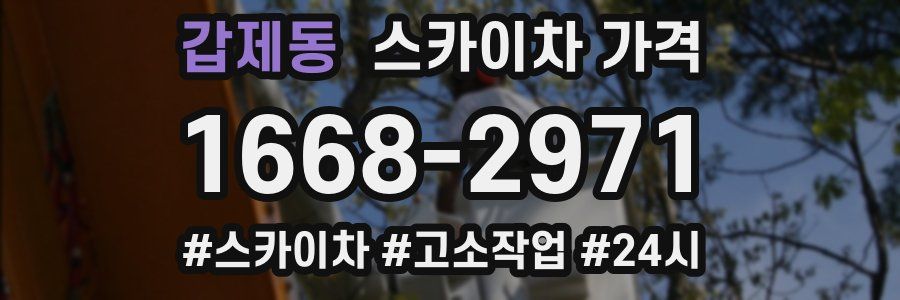 갑제동 스카이차 가격