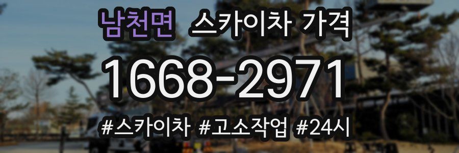 남천면 스카이차 가격