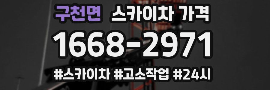 구천면 스카이차 가격