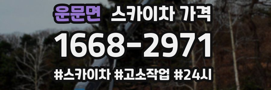 운문면 스카이차 가격